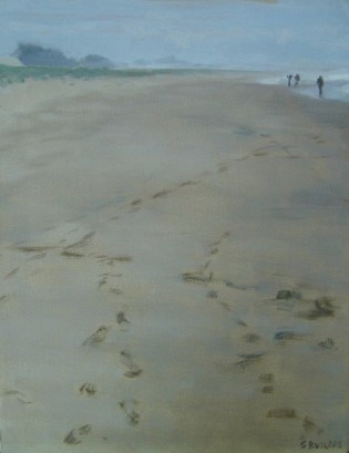 Winchester Bay Oregon, Plein Air Oil Painting by Sarah F Burns